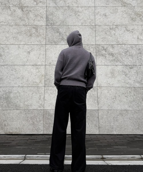 THE CLE（ザクレ）の「DOUBLE ZIP KNIT HOODIE（ニット/セーター・メンズ・グレー/ブラック・1/2）」の16枚目の写真