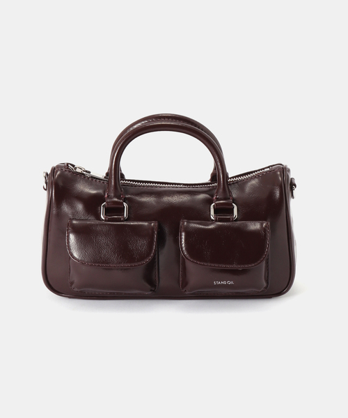 STANDOIL（スタンドオイル）の「STAND OIL CHUBBY HALF BAG（ショルダーバッグ・レディース・ブラウン/ブラック/チャコールグレー・FREE）」の3枚目の写真