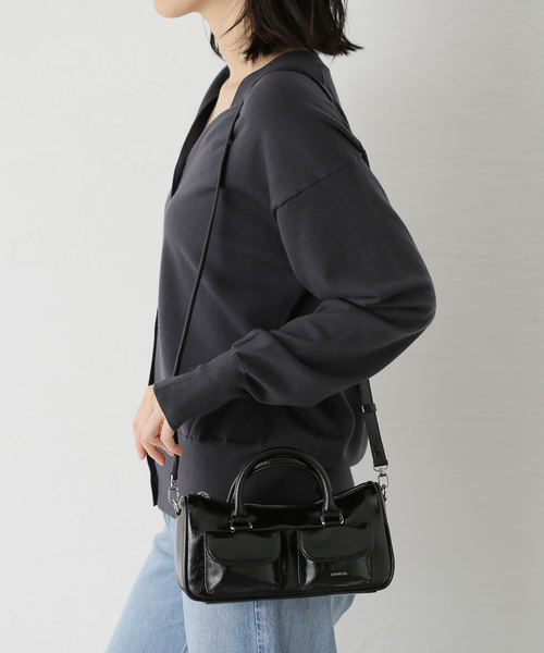 STANDOIL（スタンドオイル）の「STAND OIL CHUBBY HALF BAG（ショルダーバッグ・レディース・ブラウン/ブラック/チャコールグレー・FREE）」の22枚目の写真