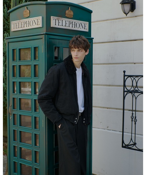 Regen Glanz（レーゲングランツ）の「collar boa blouson/襟ボアブルゾン（ブルゾン・メンズ・ブラック/ブラック系その他/チャコールグレー・SMALL/MEDIUM/LARGE）」の8枚目の写真