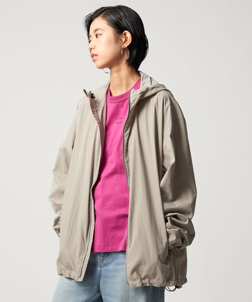 CITEN(シテン)の「<CITEN>ジップアップシャツフーディー(ブルゾン・メンズ・ブラック/グレー系・L/M)」の3枚目の写真