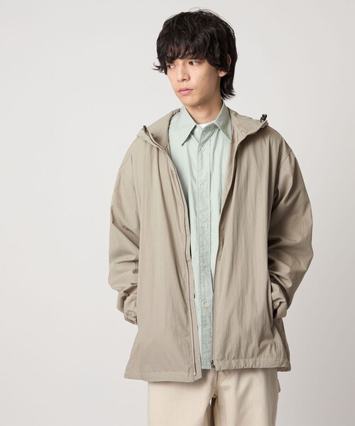 CITEN(シテン)の「<CITEN>ジップアップシャツフーディー(ブルゾン・メンズ・ブラック/グレー系・L/M)」の18枚目の写真