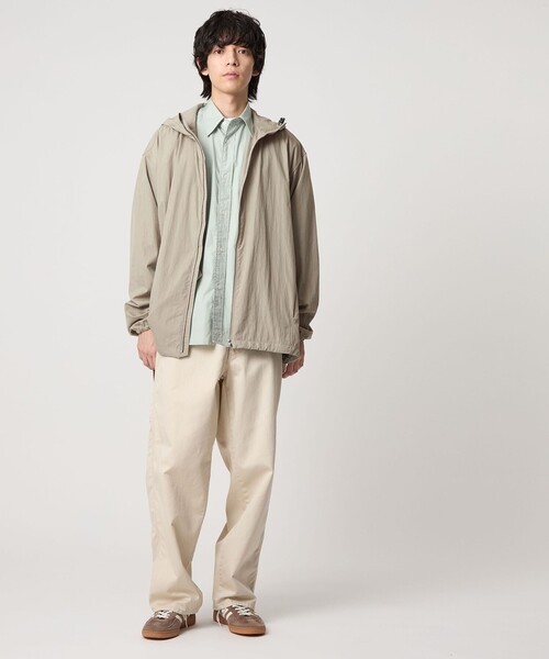 CITEN(シテン)の「<CITEN>ジップアップシャツフーディー(ブルゾン・メンズ・ブラック/グレー系・L/M)」の7枚目の写真