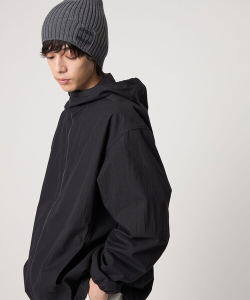 CITEN(シテン)の「<CITEN>ジップアップシャツフーディー(ブルゾン・メンズ・ブラック/グレー系・L/M)」の21枚目の写真
