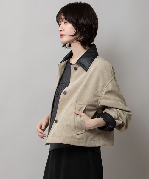 Munich（ミューニック）の「ナノコーデュロイ＆デニム×Octaショートカバーオール（カバーオール・レディース・ブラック/アイボリー/インディゴブルー/グレイッシュベージュ・S/XS）」の22枚目の写真