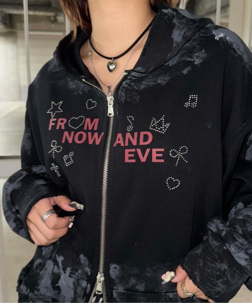 sedacle girl(セダクルガール)の「ダートラインストーンパーカー(パーカー・レディース・ブラック/ベージュ・FREE)」の11枚目の写真