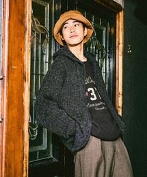 niko and... | ワイドリブニットパーカー(パーカー)