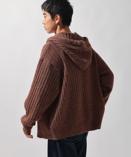 niko and...（ニコアンド）の「ワイドリブニットパーカー（パーカー・メンズ・キャメル/ネイビー・LARGE/MEDIUM）」の13枚目の写真