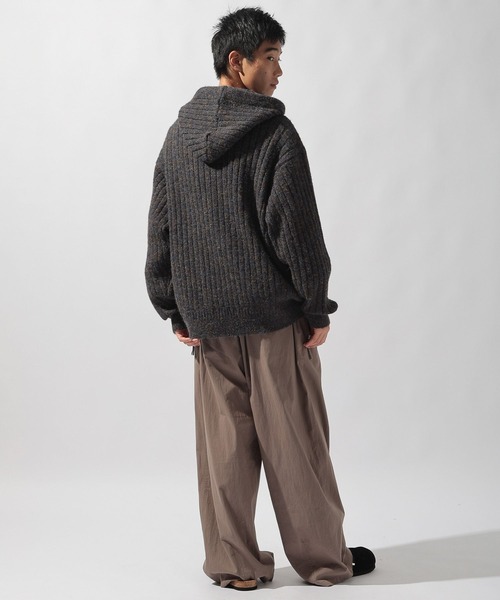 niko and...（ニコアンド）の「ワイドリブニットパーカー（パーカー・メンズ・キャメル/ネイビー・LARGE/MEDIUM）」の14枚目の写真