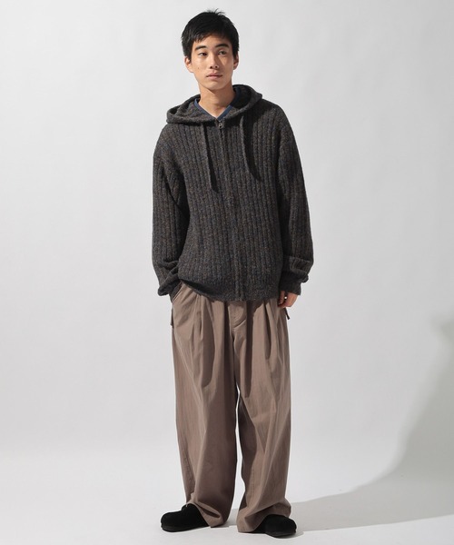 niko and...（ニコアンド）の「ワイドリブニットパーカー（パーカー・メンズ・キャメル/ネイビー・LARGE/MEDIUM）」の15枚目の写真