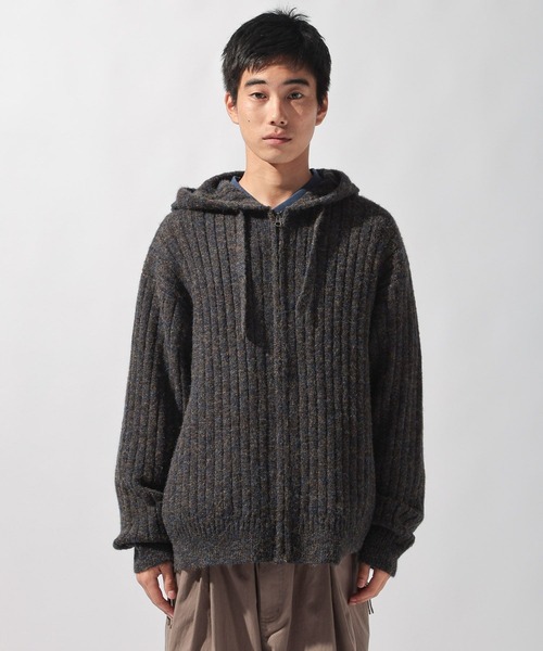 セール】ワイドリブニットパーカー（パーカー）｜niko and
