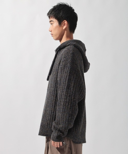 niko and...（ニコアンド）の「ワイドリブニットパーカー（パーカー・メンズ・キャメル/ネイビー・LARGE/MEDIUM）」の18枚目の写真