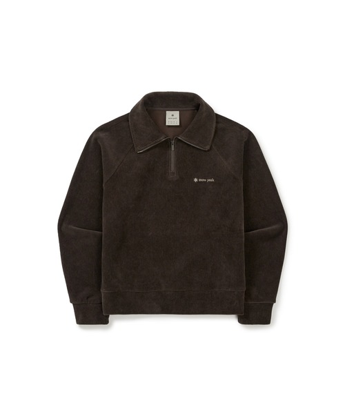 Snow Peak(スノーピーク)の「Snow Peak / Corduroy Wmn's Half Zip Sweatshirt コーデュロイ ウィメンズ ハーフジップ スウェットシャツ 海外限定(スウェット・レディース・ライトベージュ/ブラウン・S/M/L)」の2枚目の写真