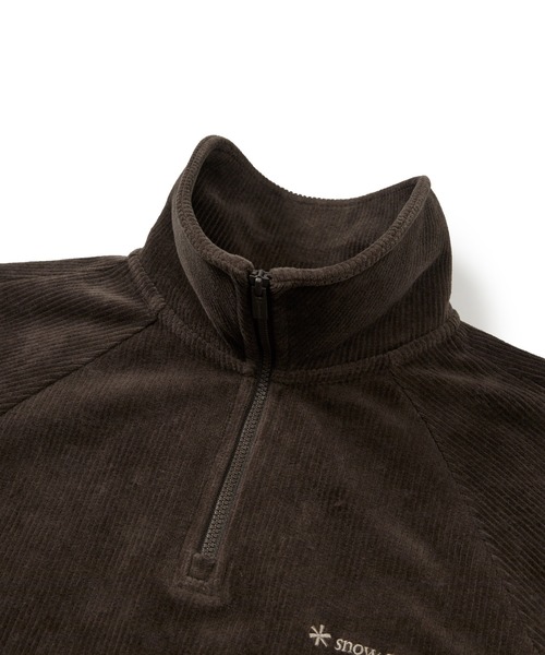 Snow Peak(スノーピーク)の「Snow Peak / Corduroy Wmn's Half Zip Sweatshirt コーデュロイ ウィメンズ ハーフジップ スウェットシャツ 海外限定(スウェット・レディース・ライトベージュ/ブラウン・S/M/L)」の6枚目の写真