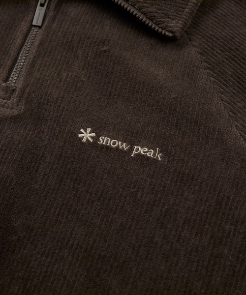 Snow Peak(スノーピーク)の「Snow Peak / Corduroy Wmn's Half Zip Sweatshirt コーデュロイ ウィメンズ ハーフジップ スウェットシャツ 海外限定(スウェット・レディース・ライトベージュ/ブラウン・S/M/L)」の7枚目の写真