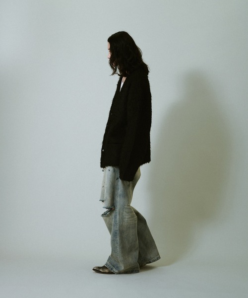 Camphor wood（カンファーウッド）の「mohair touch super shaggy cardigan / モヘアタッチスーパーシャギーカーディガン（カーディガン/ボレロ・メンズ・カーキ/ライトブルー/ブラック・LARGE/MEDIUM）」の22枚目の写真