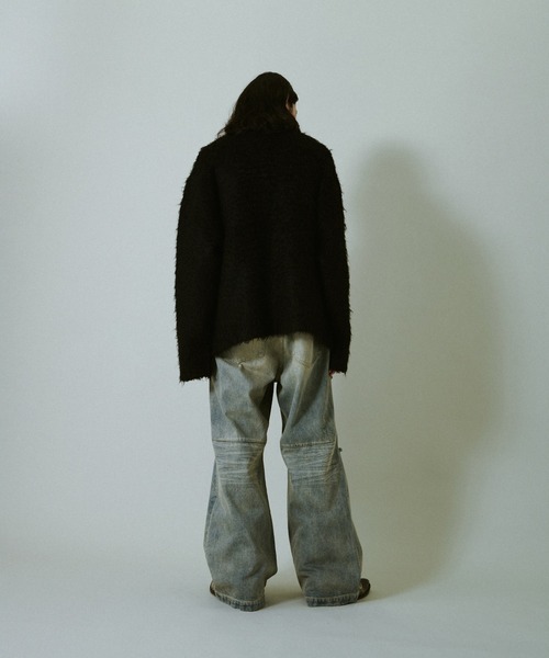 Camphor wood（カンファーウッド）の「mohair touch super shaggy cardigan / モヘアタッチスーパーシャギーカーディガン（カーディガン/ボレロ・メンズ・カーキ/ライトブルー/ブラック・LARGE/MEDIUM）」の21枚目の写真