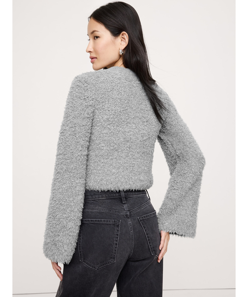 Banana Republic(バナナリパブリック)の「カーリー メリノブレンド カーディガン(カーディガン/ボレロ・レディース・ブラウン/チャコールグレー・L/M/S/XS)」の7枚目の写真