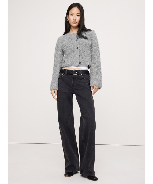 Banana Republic(バナナリパブリック)の「カーリー メリノブレンド カーディガン(カーディガン/ボレロ・レディース・ブラウン/チャコールグレー・L/M/S/XS)」の4枚目の写真