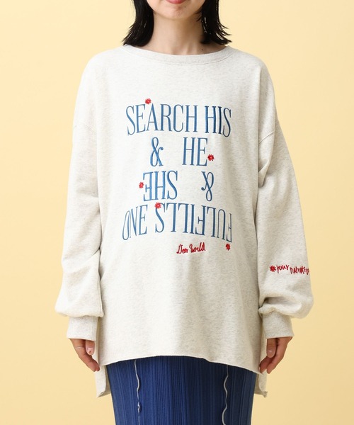 LEPSIM(レプシィム)の「【産前・産後対応】マタニティ/裏毛ロゴ刺繍スウェット 591258(マタニティウェア/グッズ・レディース・チャコールグレー/杢グレー/ベージュ・FREE)」の18枚目の写真