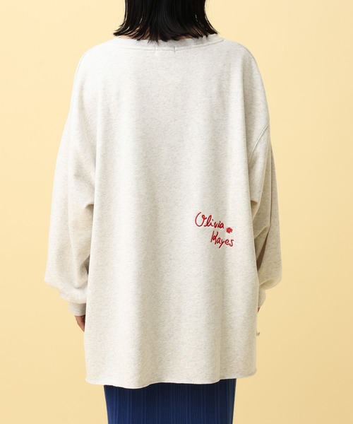 LEPSIM(レプシィム)の「【産前・産後対応】マタニティ/裏毛ロゴ刺繍スウェット 591258(マタニティウェア/グッズ・レディース・チャコールグレー/杢グレー/ベージュ・FREE)」の20枚目の写真