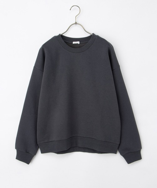 Honeys(ハニーズ)の「【ハニぽか】裏起毛ゆるスウェット(スウェット・レディース・スミクロ/杢グレー/ブルー/ピンク/グリーン/ライトベージュ/ブラック・M/LL/L/3L/S)」の19枚目の写真