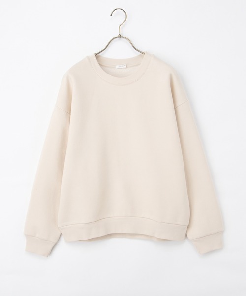 Honeys(ハニーズ)の「【ハニぽか】裏起毛ゆるスウェット(スウェット・レディース・スミクロ/杢グレー/ブルー/ピンク/グリーン/ライトベージュ/ブラック・M/LL/L/3L/S)」の17枚目の写真