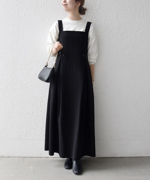 SHIPS any: エア ニードル タック フレア ジャンパースカート