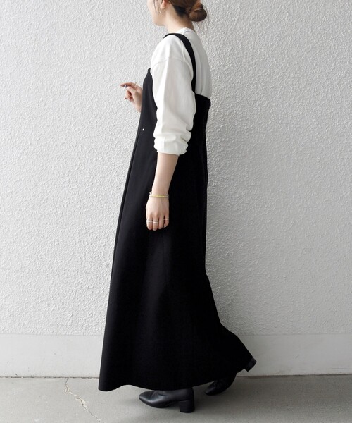 SHIPS any(シップス エニィ)の「SHIPS any: エア ニードル タック フレア ジャンパースカート(ジャンパースカート・レディース・ブラック/パープル/ライトグレー・ONE SIZE)」の15枚目の写真
