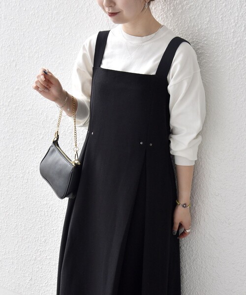 セール】SHIPS any: エア ニードル タック フレア ジャンパースカート