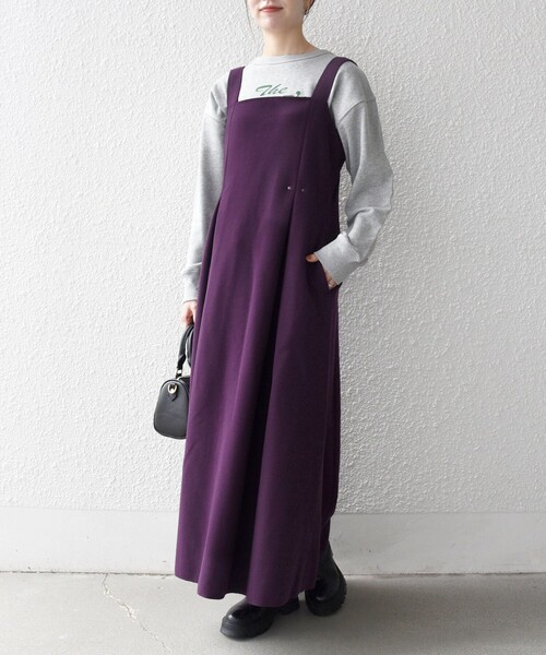 セール】SHIPS any: エア ニードル タック フレア ジャンパースカート