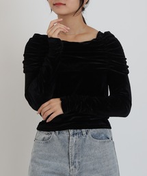 TRUDEA | ベロアオフショルプルオーバー(Tシャツ/カットソー)