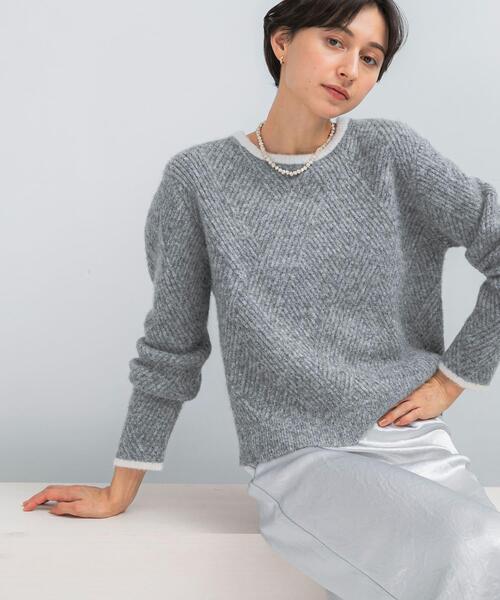 アーバンリサーチ ロッソ（URBAN RESEARCH ROSSO）/ダイヤ柄編ラメミックスニット セール】ダイヤ柄編ラメミックスニット（ニット/セーター）｜URBAN