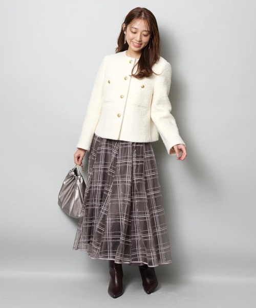 シャイニーチェックスカート（スカート）｜JUSGLITTY（ジャス