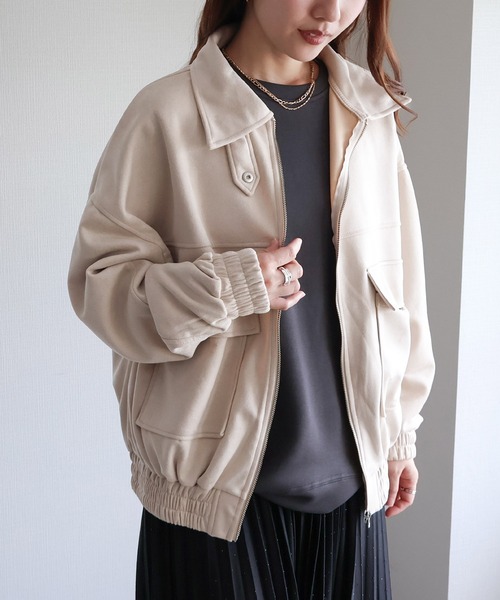 セール】スウェードポンチフライトジャケット（ブルゾン）｜sin.ca