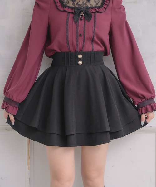 ROJITA（ロジータ）の「バックリボンダブルフレアスカパン（スカート・レディース・ブラック/ボルドー/その他・FREE）」の9枚目の写真