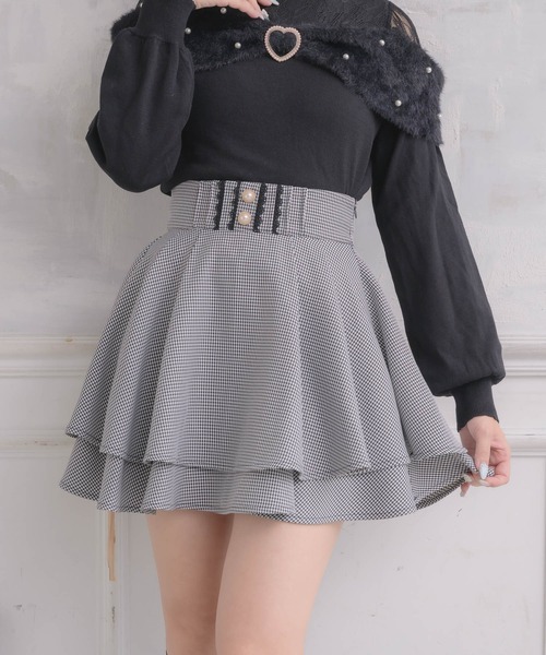 ROJITA（ロジータ）の「バックリボンダブルフレアスカパン（スカート・レディース・ブラック/ボルドー/その他・FREE）」の4枚目の写真