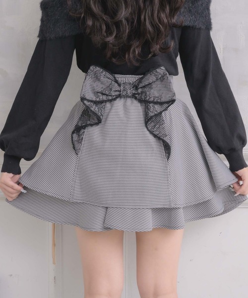 ROJITA（ロジータ）の「バックリボンダブルフレアスカパン（スカート・レディース・ブラック/ボルドー/その他・FREE）」の7枚目の写真