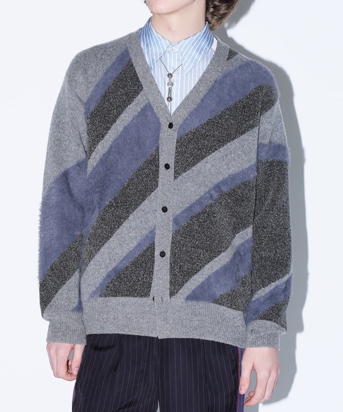 TOGA VIRILIS/トトーガRegimental knit cardigan（カーディガン