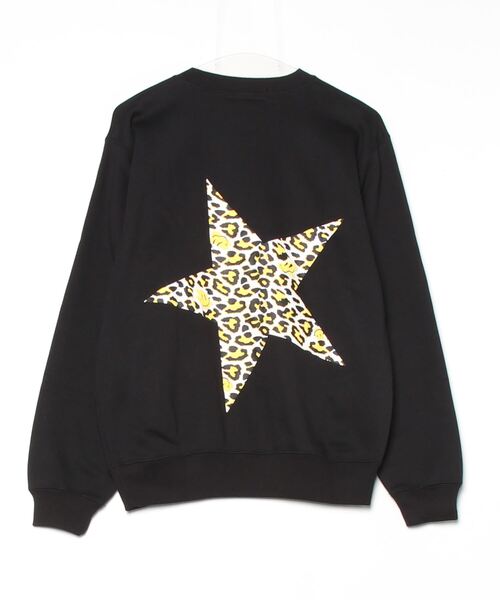 STUD MUFFIN（スタッドマフィン）の「STUD MUFFIN/スタッドマフィン/別注レオパードバックスタースウェット（スウェット・メンズ・ブラック・2/3）」の2枚目の写真