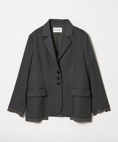 EMMEL REFINES（エメルリファインズ）の「＜EMMEL REFINES＞EM タチキリ テーラード ジャケット（テーラードジャケット・レディース・ベージュ/ダークグレー・M/S）」の15枚目の写真