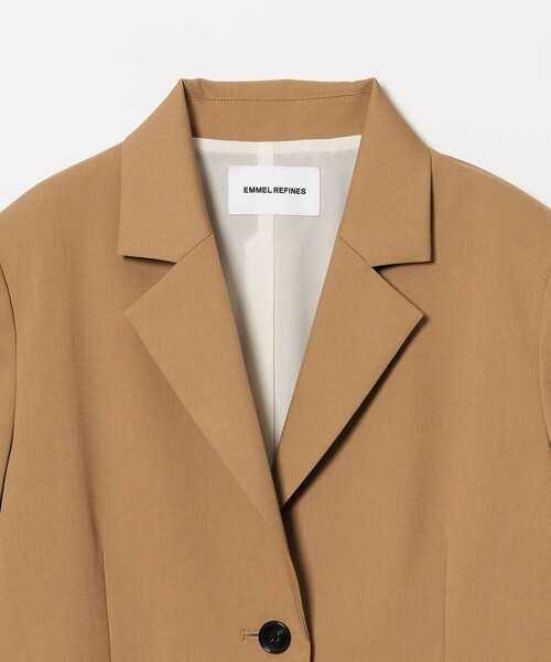 EMMEL REFINES（エメルリファインズ）の「＜EMMEL REFINES＞EM タチキリ テーラード ジャケット（テーラードジャケット・レディース・ベージュ/ダークグレー・M/S）」の5枚目の写真