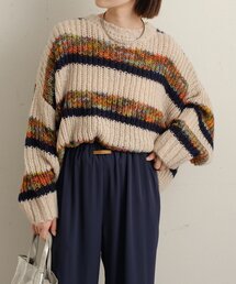 Omekashi | マルチボーダーニット(ニット/セーター)
