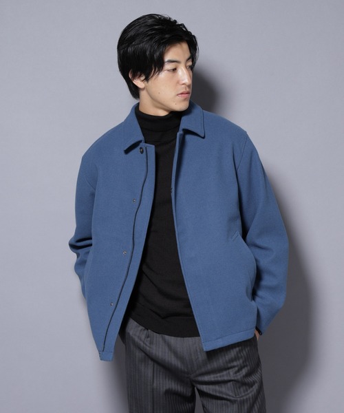 NANO universe（ナノユニバース）の「テックメルトンショートブルゾン（ブルゾン・メンズ・チャコール/ブルー/ブラック・S/M/L）」の3枚目の写真