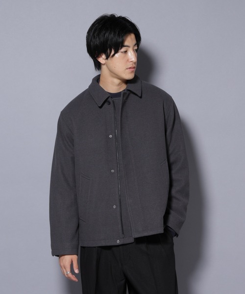 NANO universe（ナノユニバース）の「テックメルトンショートブルゾン（ブルゾン・メンズ・チャコール/ブルー/ブラック・S/M/L）」の2枚目の写真