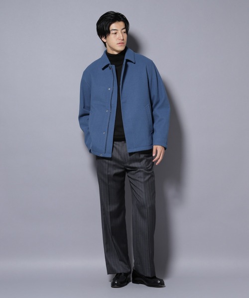 NANO universe（ナノユニバース）の「テックメルトンショートブルゾン（ブルゾン・メンズ・チャコール/ブルー/ブラック・S/M/L）」の9枚目の写真