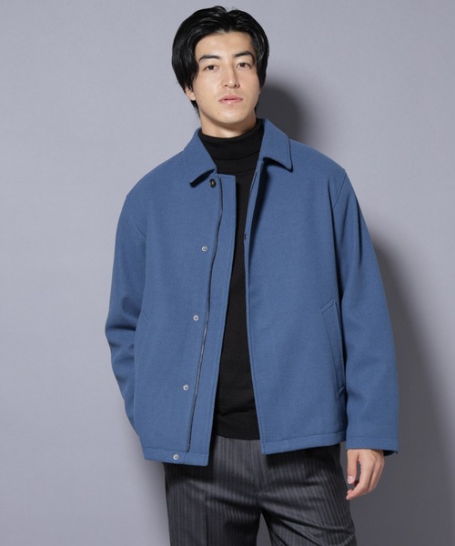 NANO universe（ナノユニバース）の「テックメルトンショートブルゾン（ブルゾン・メンズ・チャコール/ブルー/ブラック・S/M/L）」の6枚目の写真