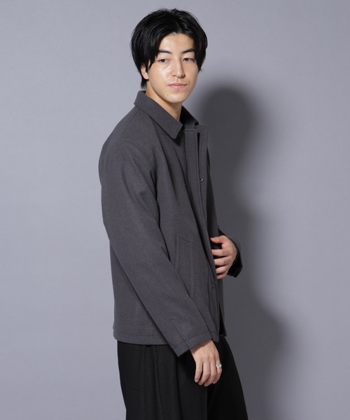 NANO universe（ナノユニバース）の「テックメルトンショートブルゾン（ブルゾン・メンズ・チャコール/ブルー/ブラック・S/M/L）」の14枚目の写真