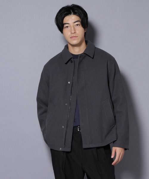 NANO universe（ナノユニバース）の「テックメルトンショートブルゾン（ブルゾン・メンズ・チャコール/ブルー/ブラック・S/M/L）」の13枚目の写真