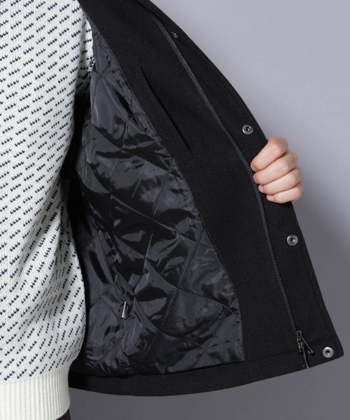 NANO universe（ナノユニバース）の「テックメルトンショートブルゾン（ブルゾン・メンズ・チャコール/ブルー/ブラック・S/M/L）」の4枚目の写真